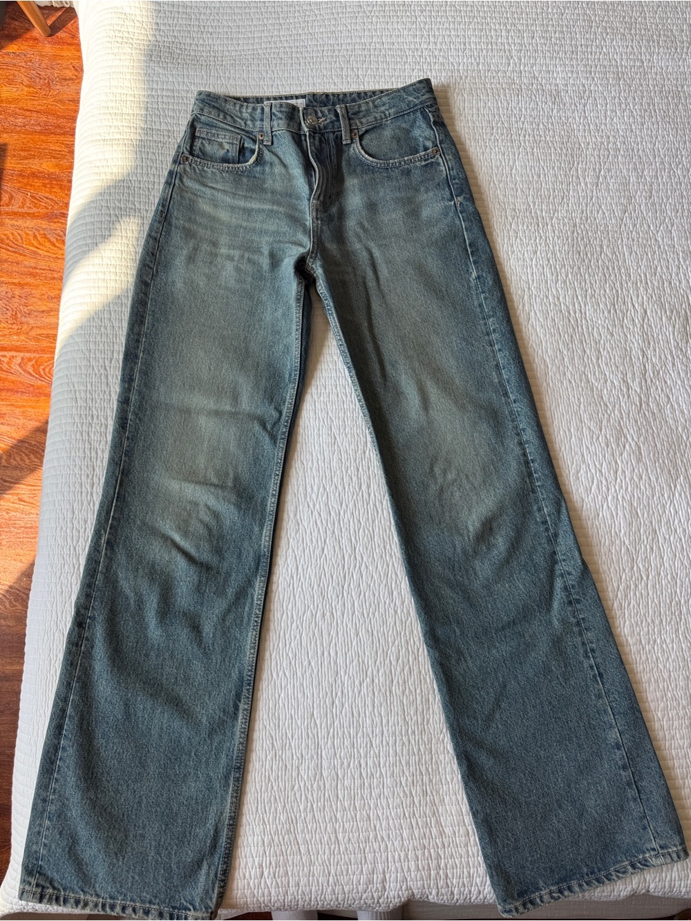 Zara Dark Wash Flare Jeans - Denim Blue